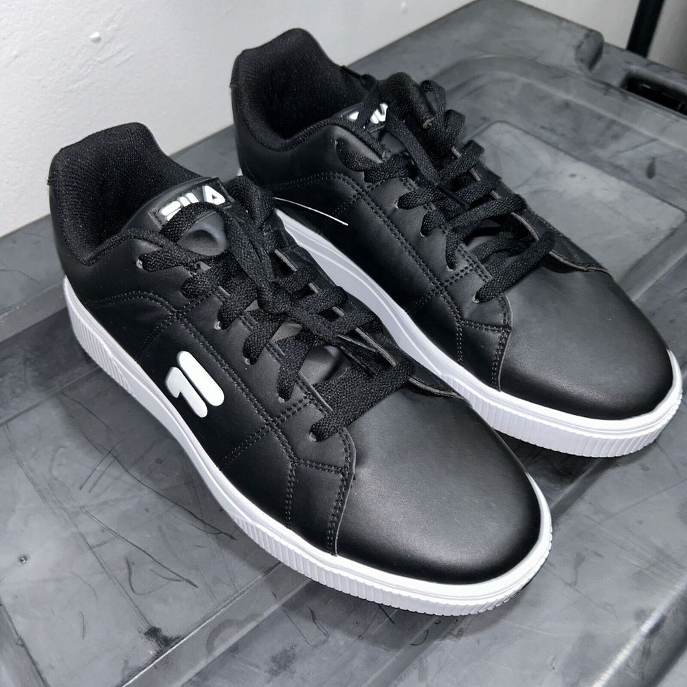 Men's Fila‎ Charleston Black/White Fashion Sneakers Sz 11.5